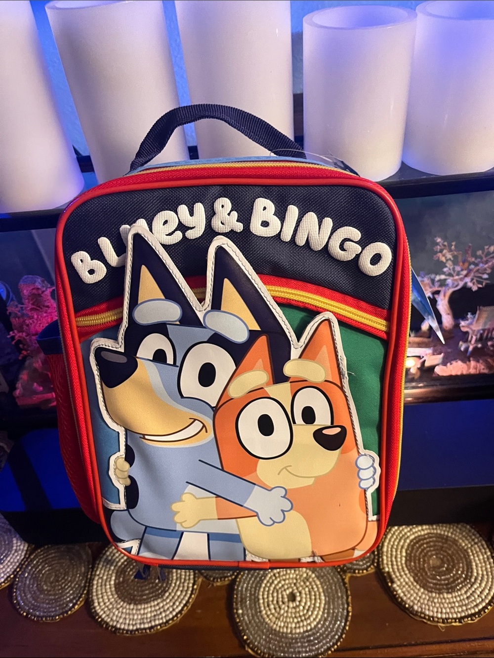 Kids Lunch Bag — Red, Blue & Green